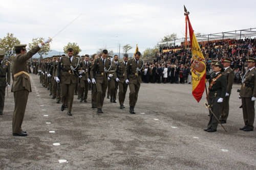 Juramento a la bandera. Paso de sección.